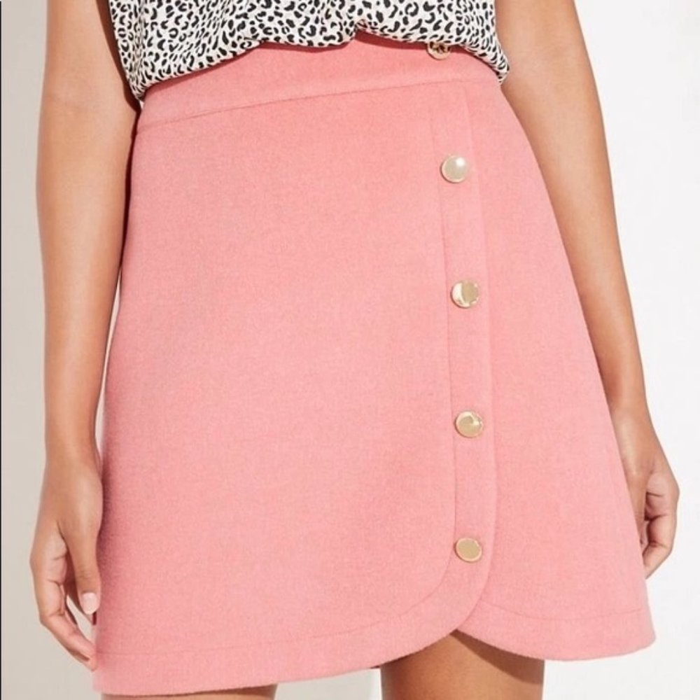 LOFT Side Button Shift Skirt